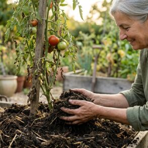 SoonNight - Ce buttage au compost frais sur les pieds fatigués prolonge les récoltes jusqu'à l'automne