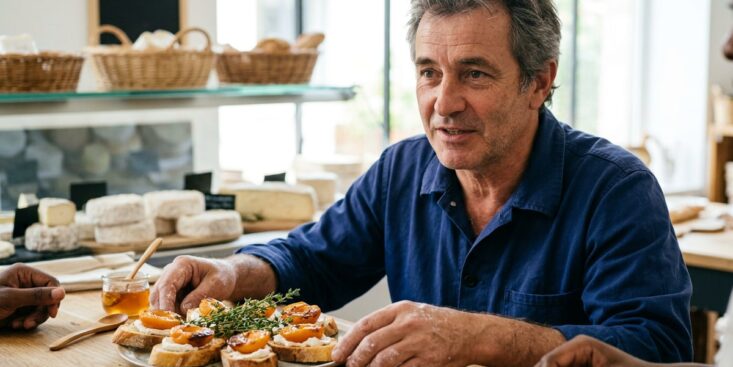 SoonNight - Un fromager souffle sa recette rapide de toasts chèvre-abricot rôti qui fait taire toute la table dès la première bouchée