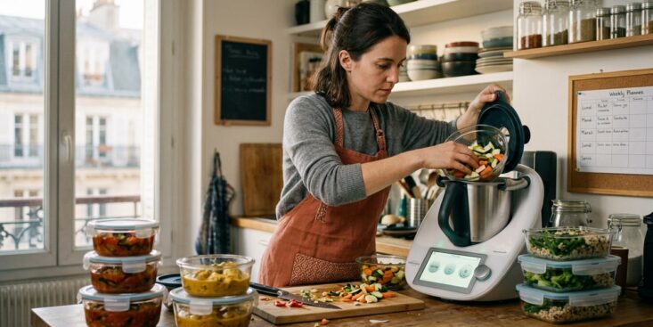 SoonNight - Batch cooking au Thermomix : une semaine de dîners prêts en avance pour 4