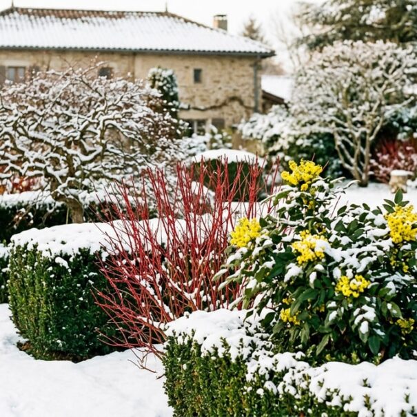 SoonNight - Cette astuce de paysagiste garde le jardin spectaculaire même sous la neige