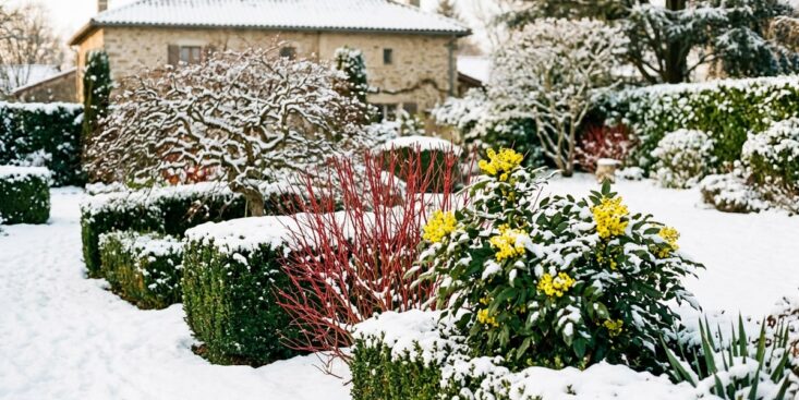 SoonNight - Cette astuce de paysagiste garde le jardin spectaculaire même sous la neige