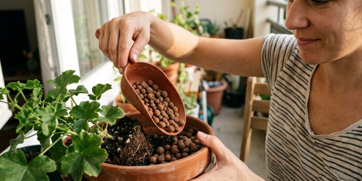 SoonNight - Ils oublient les billes d'argile au fond du pot : l'astuce qui sauve les plantes l'été