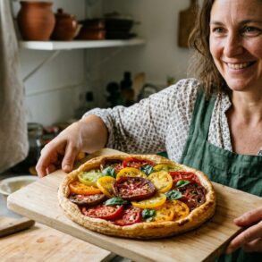SoonNight - Cette recette de tarte aux tomates anciennes passe pour une création de traiteur