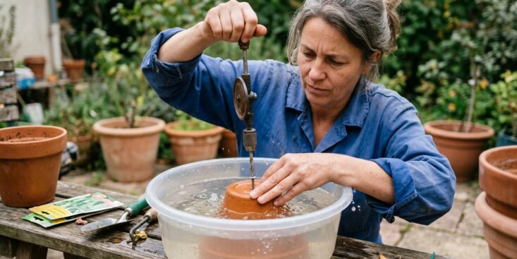 SoonNight - Cette astuce du clou sous l'eau pour percer un pot céramique fonctionne-t-elle ?