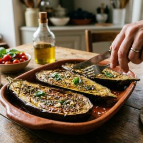 SoonNight - Ces demi-aubergines fondantes au four ont le goût des vacances en Italie