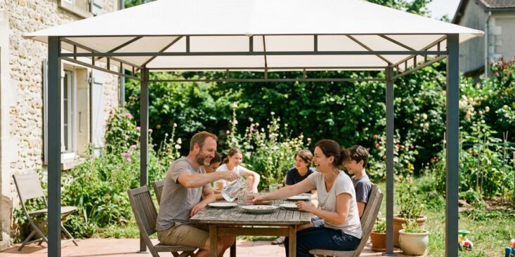 SoonNight - Cette pergola IKEA à 349 € remplace le parasol et couvre 3 x 3 m au jardin