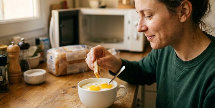 SoonNight - Mes œufs au plat prêts en 2 minutes sans poêle grâce à cette tasse au micro-ondes