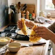 SoonNight - Cette recette facile de crêpes moelleuses au fromage fondu se prépare en 30 minutes
