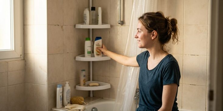 SoonNight - Ce rangement Amazon à 18€ libère le rebord de baignoire sans percer le carrelage