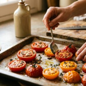 SoonNight - Ces tomates au four fondantes en 4 ingrédients : la recette secrète est dans la découpe