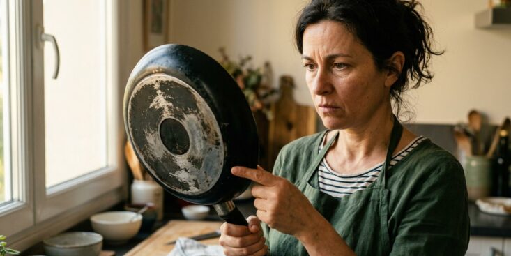 SoonNight - J'ai gardé ma poêle antiadhésive 4 ans : ce que la lumière du jour a révélé au fond