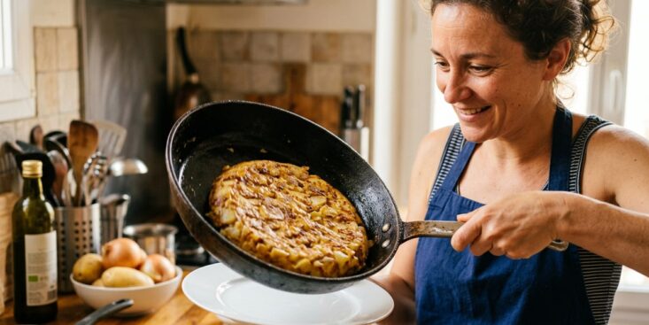 SoonNight - Cette tortilla espagnole prête en 35 minutes tient à trois gestes clés en cuisson