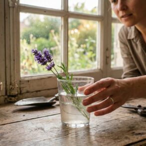 SoonNight - Cette branche de lavande dans un verre d'eau intrigue les jardiniers, son vrai rôle