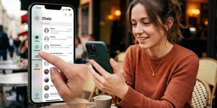 SoonNight - WhatsApp change de visage sur iPhone avec cette barre latérale inspirée de Liquid Glass