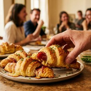 SoonNight - Ces croissants apéro au jambon de Bayonne et cantal, la recette express qui fait mouche