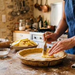 SoonNight - Julie Andrieu glisse ce geste de 15 min pour une tarte aux pommes ultra croustillante