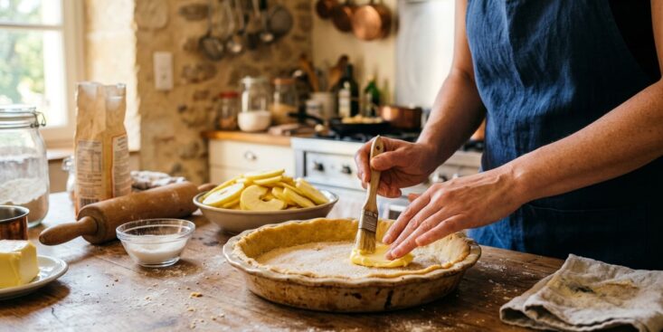 SoonNight - Julie Andrieu glisse ce geste de 15 min pour une tarte aux pommes ultra croustillante