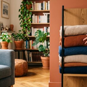 SoonNight - Ce rangement vertical remplace le plaid jeté sur l'accoudoir et change tout au salon
