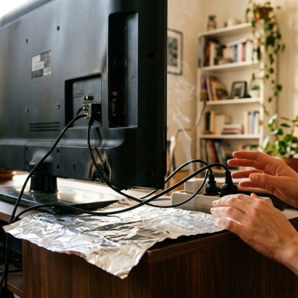 SoonNight - Ce papier aluminium sous le téléviseur protège vos meubles mais cache un vrai danger
