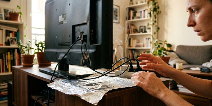 SoonNight - Ce papier aluminium sous le téléviseur protège vos meubles mais cache un vrai danger
