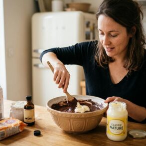 Soonnight - La mayonnaise dans un gâteau au chocolat remplace les œufs et l'huile pour une mie étonnamment moelleuse