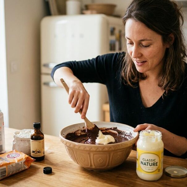 Soonnight - La mayonnaise dans un gâteau au chocolat remplace les œufs et l'huile pour une mie étonnamment moelleuse