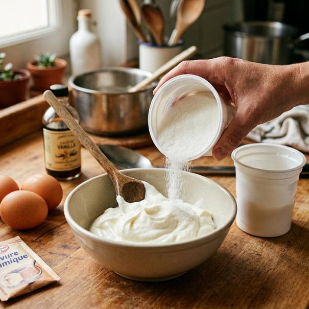 Soonnight - Du yaourt grec dans votre gâteau au yaourt : la mie devient plus moelleuse et plus riche